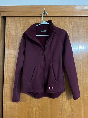 Under Armour Women's Burgundy Full-Zip Utility Jacket